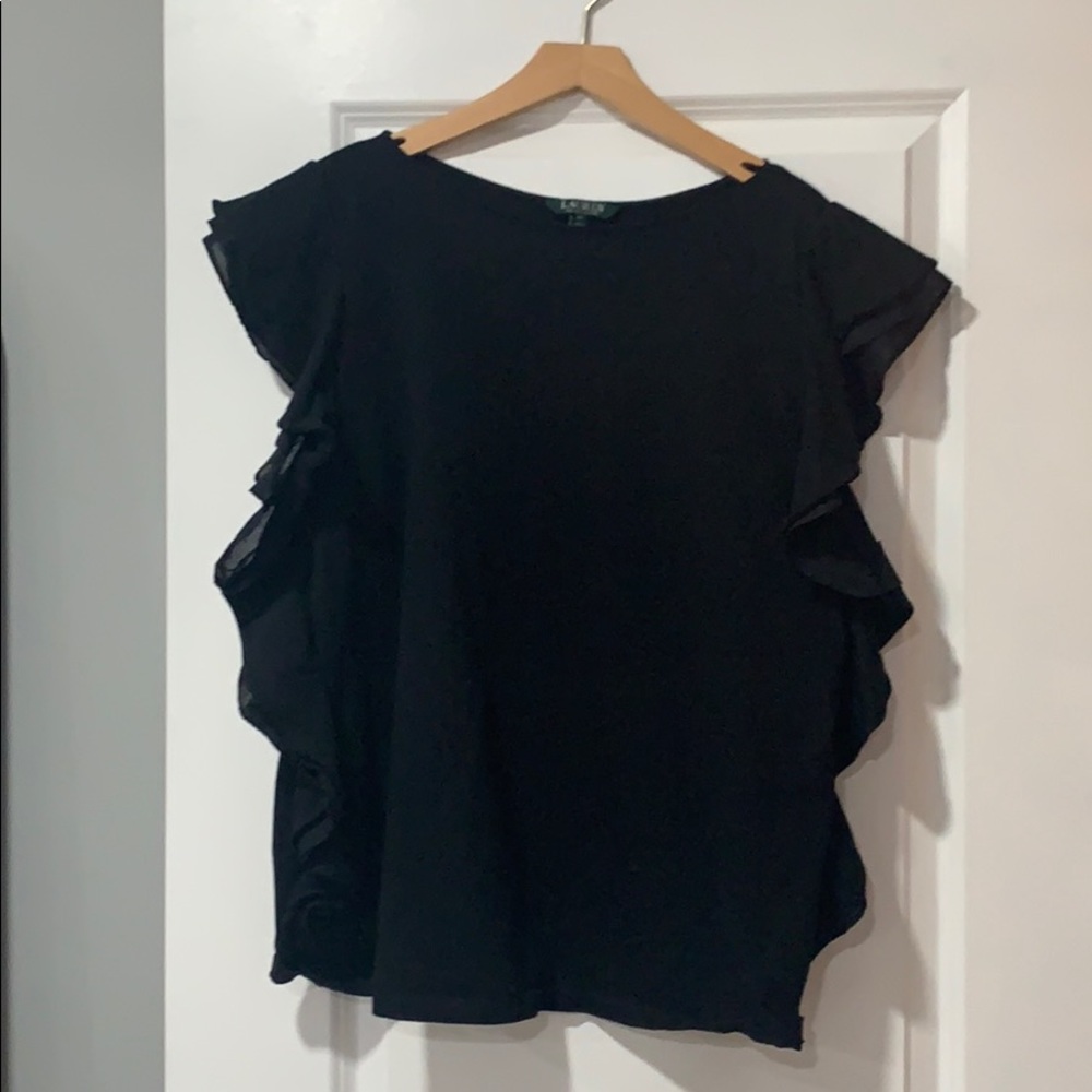 COPY - Black shirt with ruffles